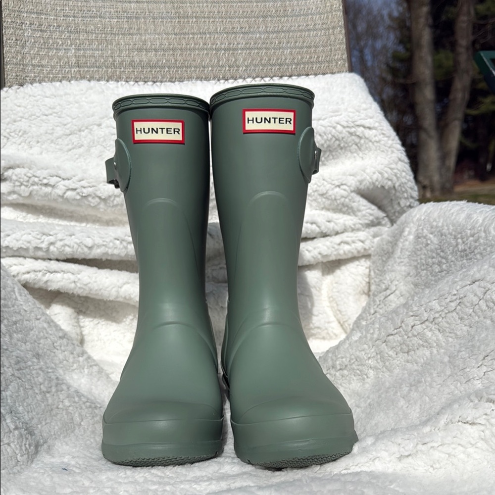 Hunter Green Rain Boots